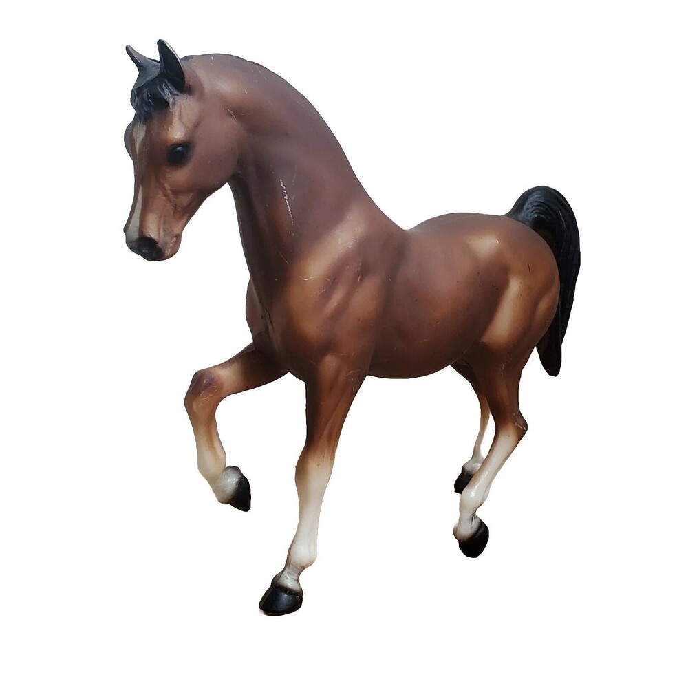 Breyer Shek Matte Brown Family Arabian Stallion 1970 Hess Stamped USA Flaws - Picture 2 of 16